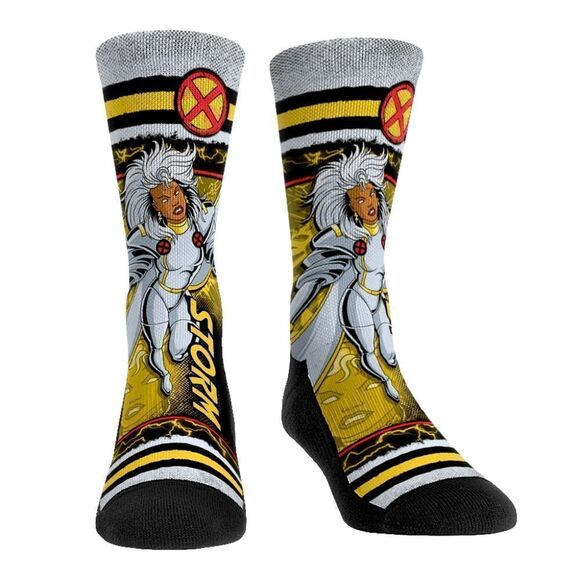 RockEm Marvel's Storm - Side plot Socks Size L in Black/yellow NWT - Picture 1 of 4